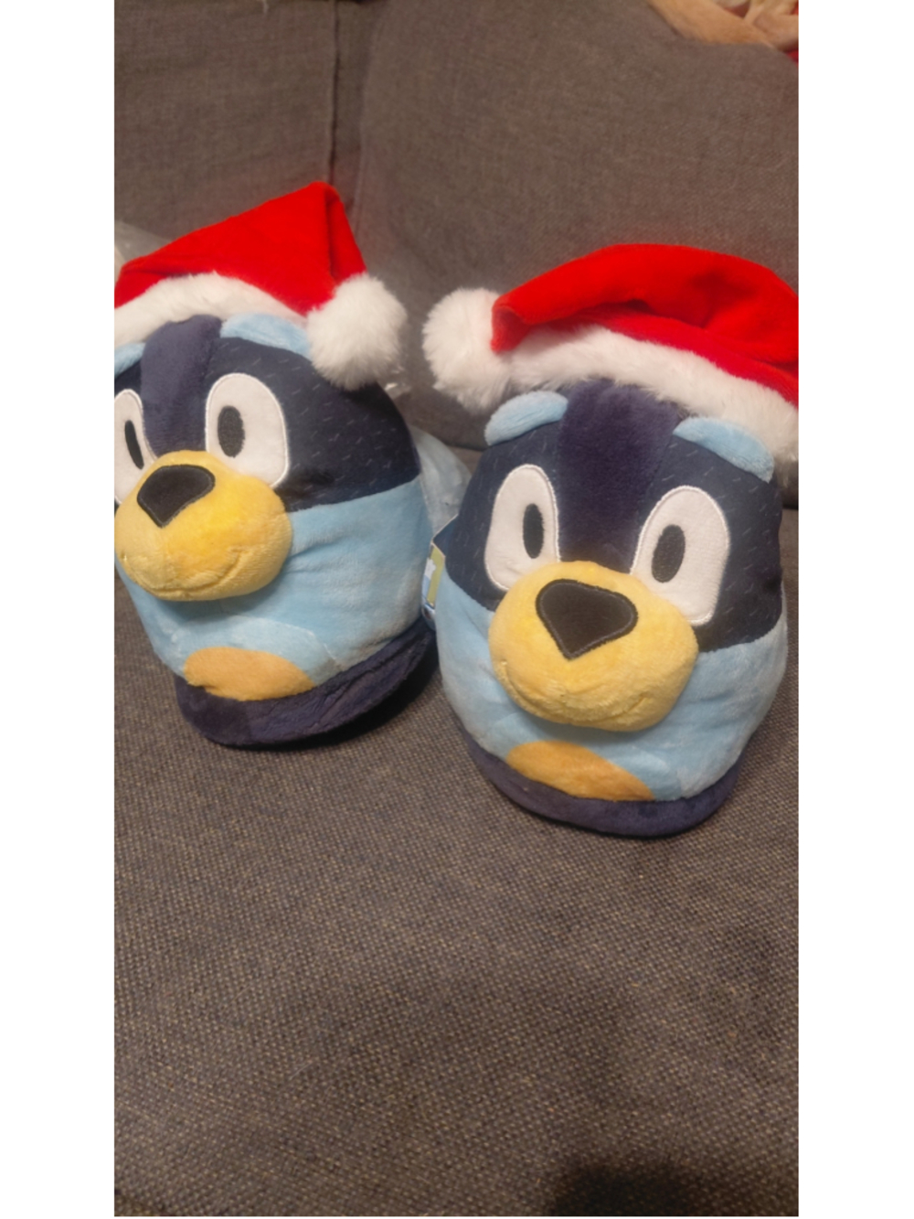 Bluey Christmas Character Slippers Blue and Red size 8